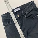 ZARA  Womens Jeans Black US Size 4 Skinny Denim Dark Wash Button Zip Photo 5