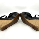 Ralph Lauren  Gwen Black Leather Ankle Strap Wedge Sandals Women's 9 US Photo 7