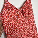 Old Navy NWT  Red Floral Sleeveless Cropped Jumper Jumpsuit Photo 3