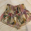 ZARA  - Linen Blend Multi-Colored Floral Shorts Photo 3