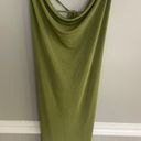 Meshki Armani Ice Jersy Cowl Back Maxi Dress Green Size Large Photo 4