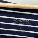 Isabel Maternity  Navy Blue White Striped T-Shirt Midi Dress Women's Size Large L Photo 4