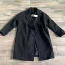 Dynamite  balloon sleeve cocoon coat in jet black Photo 0