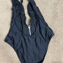 Nasty Gal Black Plunge Sexy Open Back One Piece Bathing Suit Photo 2