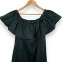 Zac Posen ZAC  Black Flutter Neckline Dress Photo 3