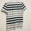 Tommy Hilfiger  Striped Short Sleeved Cotton Shirt Top Womens Sz Large Flag Logo Photo 1