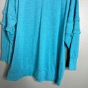 Matilda Jane  Our Song Blue Gold Fleck Longline Ruffle Sweatshirt Medium Photo 3