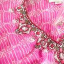 Yumi Kim NWT  Maze Cover Up Jeweled Beaded Cinched Kaftan Hot Pink Sheer Size M/L Photo 8