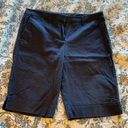 New York & Co. Manhattan Chino Bermuda Shorts Navy Blue with stripe Size 12 Photo 0