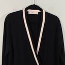 ZARA  Knit Black V-neck Pearl Buttons Double Breasted Sweater Dress Size M Photo 1