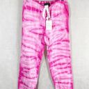 Generation Love  Isla Tie Dye Ankle Length Cropped Jogger Size Small Pink White Photo 0