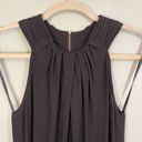 St. John  Women Black Halter Pleated Neck Drawstring Side Slits Midi Dress Size 2 Photo 3