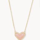 Kendra Scott Ari Heart Gold Pendant Necklace in Rose Quartz Photo 0