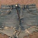 ZARA High Rise Light Denim Shorts Photo 0