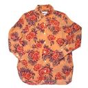 Equipment NWT  Quinne in Cantaloupe Floral Silk Oversized Button Down Shirt M Photo 0