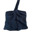 Veronica Beard  Women Top Sz 00 Belinda in Ink Navy Blue Single Strap Linen Blend Photo 0