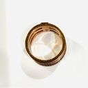 Michael Kors  Women’s Rose Gold Pave Crystal Tri Ring Sz 8 Photo 2