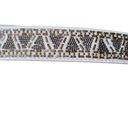 White House | Black Market  Beaded Studded Rhinestone snap button elastic belt sz S Photo 2