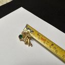 Avon Lapel Tack Pin Gold Tone Angel Cherub Green Rhinestone NWOT Photo 4