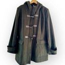 Pendleton  Merino Wool Hooded Car Coat Shacket, Olive Green & Toggle Close sz. 18 Photo 0