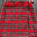 Brandy Melville Red Plaid Skirt Photo 2