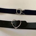 Lot of 2 belts black brandy Melville blue stretch Excellent Condition Photo 4