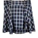 Lane Bryant  blue tartan plaid ruffle full wrap mini skirt Photo 0