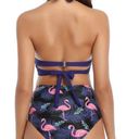 Tempt Me Women Vintage-like Swimsuit Two Piece Retro Halter Ruched High Waist Bikini NWT Photo 5