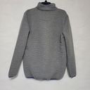 Simply Southern  1/4 Snap Pullover Sweater Gray Blue Ribbed Size Large Photo 4