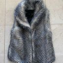 Jack by BB Dakota Jack Black/White Zebra Like Fur Vest Sz Small Photo 0