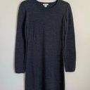 Garnet Hill  Charcoal Merino Wool Long Sleeve sweater Dress XS Photo 0