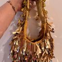 ZARA TJ Maxx Marshall's viral gold hand beaded sequin shoulder bag bead bag Photo 3