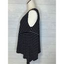 DKNY  Jeans black & white striped geometric tank top Size Medium Photo 1