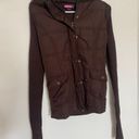 Say What? SAY WHAT ? BROWN JACKET WITH HODDIE EARLY 2000s 90S STYLE JACKET Photo 0