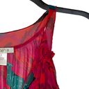 Arden B . Floral Sheer V-Neck Tank Top Sleeveless Swing Tunic Small Women Multi Photo 4