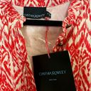 Cynthia Rowley  Red Belted Sleeveless 100% Linen Knee Length Dress Size 12 New Photo 6