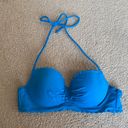 Victoria's Secret Victoria Secrets Blue Adjustable Bandeau Swim Top Photo 0