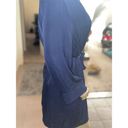 Banana Republic  XS Satin Robe Long Sleeve V-Neck Royal Blue Photo 11