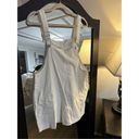 NEW White Cotton Linen Short Overalls Bib Shortalls with Pockets M Size M Photo 1