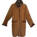Oleg Cassini  Coat Womens 14 Long Winter Coat Suede Faux Fur Arcticwear Photo 0