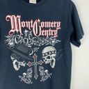 Vintage Montgomery Gentry Black Skull Grunge Print Double Sided Band T Photo 2