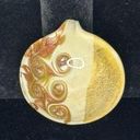 Murano glass authentic Italian pendant w/ reflective gold & sparkly rose gold Photo 0