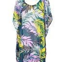 Beach Club Palisades  Womens Tropical Green Printed Pullover Swim Cover-Up Size L Photo 0