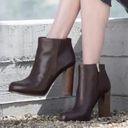 Vince Camuto  Grenadine Brown Leather Heeled Booties  Size 8.5 Photo 9