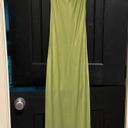 Meshki Adela Cowl Midi Dress With Pearl Trim - Parakeet Green  Dress Photo 0