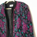 Lee Heury  Vintage 1980s Floral Blazer Open Front XXL Photo 1