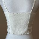 John Galt  | White Linen Blend Smocked Crop Top Sz M Photo 5