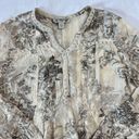 American Vintage Vintage America Women's Beige Blouse Medium Boho Adjustable Long Sleeve Photo 2