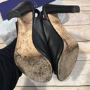 Stuart Weitzman Black Open Toe Leather High Heel Block Bootie Size 38.5 Photo 7