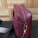 Furla  Avril BAPWAVR Burgundy Wine Pebbled Leather Guitar Strap Crossbody Bag Photo 3